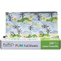 ForPro FUN Island Tranquility 9" Foil Sheets, Aluminum Hair Foils for Color Application and Highlighting Services, Food Safe, Pop-Up Dispenser, 9” W x Beauty & Personal Care ForPro Professional Collection