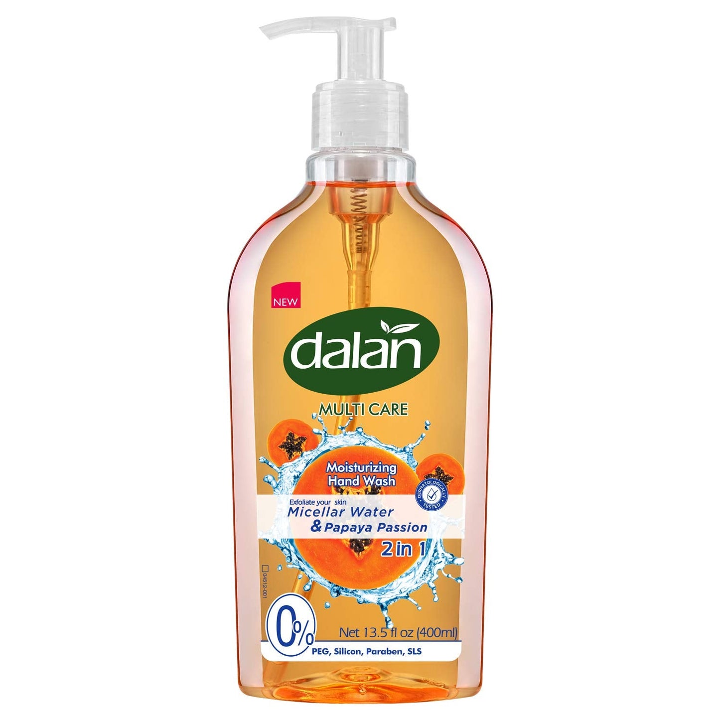 Dalan Papaya Passion Multicare Ultra Moisturizing Liquid Hand Soap for Normal and Dry Hands Fresh Clean and Soft Feeling (13.5 Fl Oz / 400 mL (Pack Beauty & Personal Care Dalan
