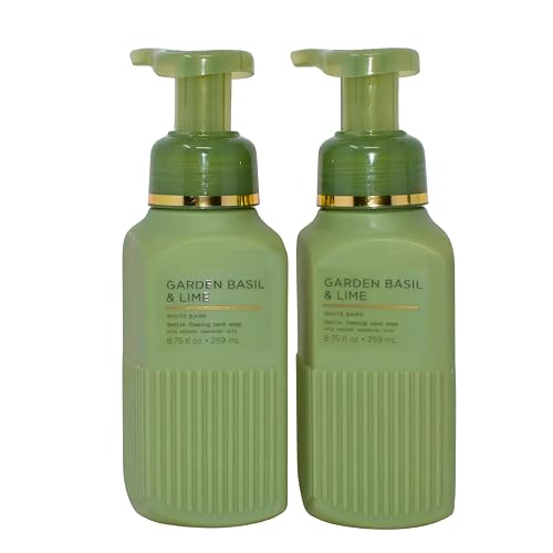 Bath & Body Works Foaming Hand Soap, Set of 2, 8.75oz Each (Garden Basil Lime) Beauty & Personal Care Bath & Body Works
