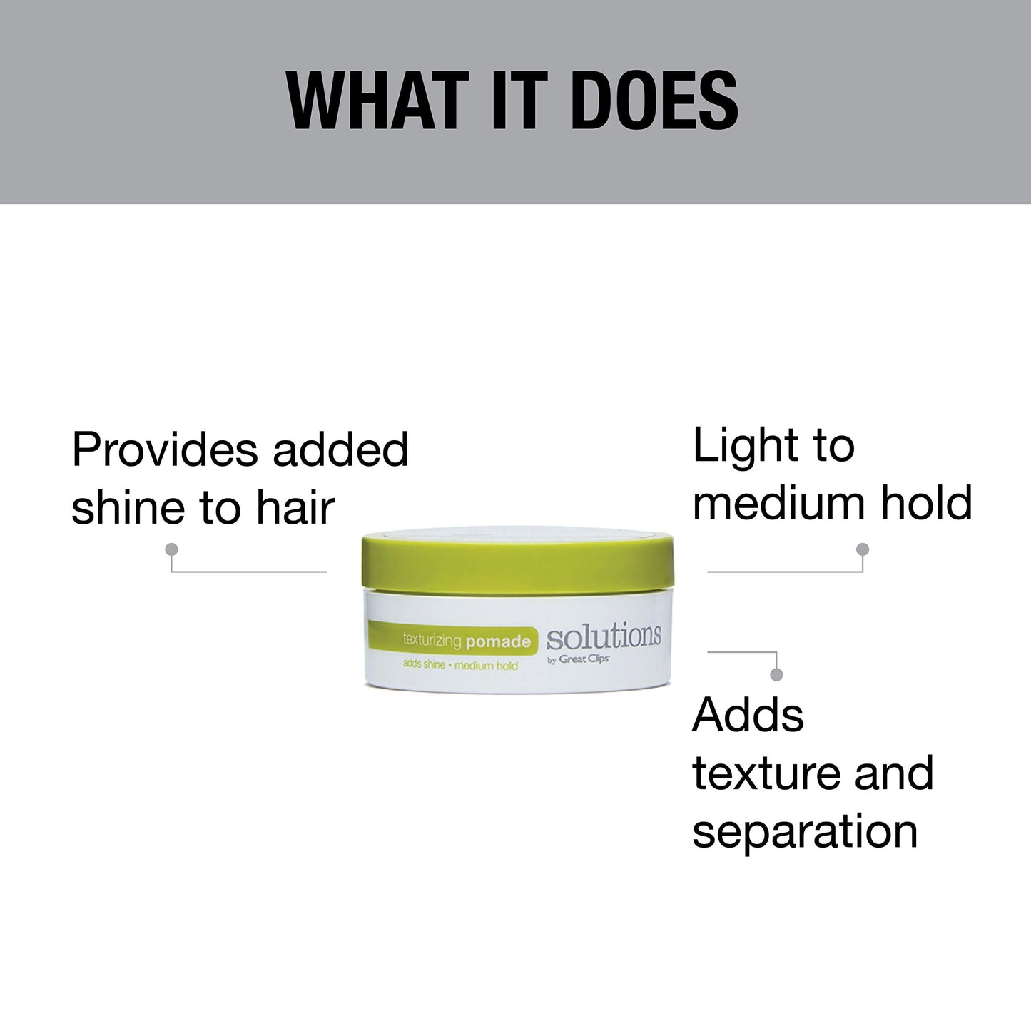 GREAT CLIPS Solutions Texturizing Pomade, 2oz |Light-to-Medium Hold Hair Styling Aid | Provides Natural Shine Beauty & Personal Care GREAT CLIPS