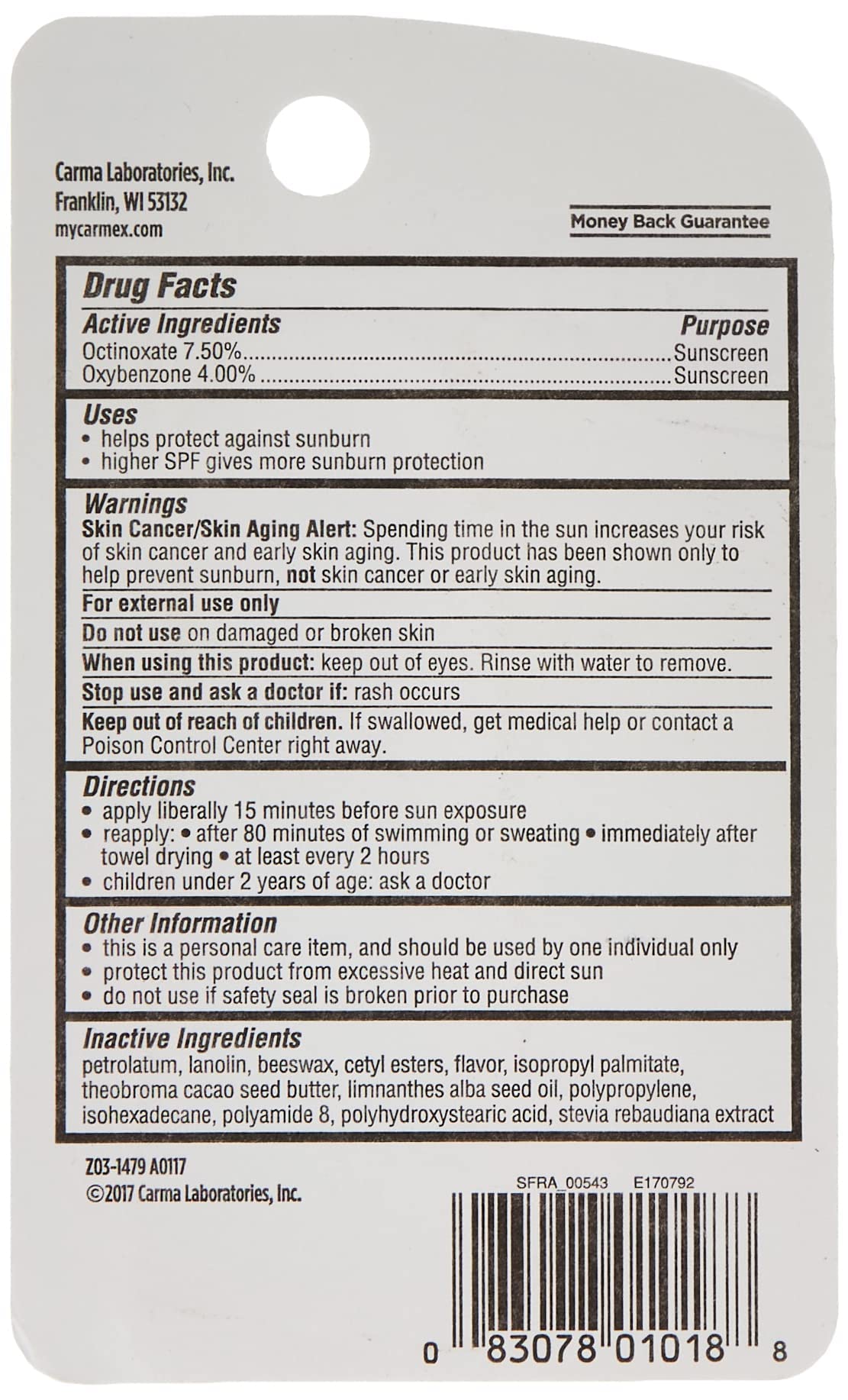 Carmex Daily Care Lip Balm Strawberry SPF 15 0.35 oz (Tube in Blister Pack) Beauty & Personal Care Carmex