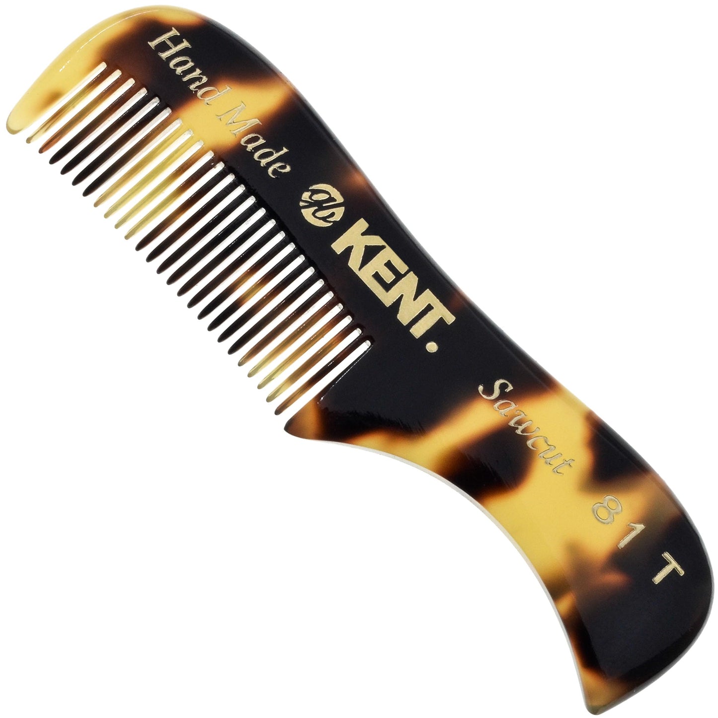 Kent A 81T TY X-Small Men's Beard and Mustache Comb, Fine-Toothed for Facial Hair Grooming and Styling. Quality Cellulose Acetate, Saw-cut Polished. Beauty and Personal Care KENT
