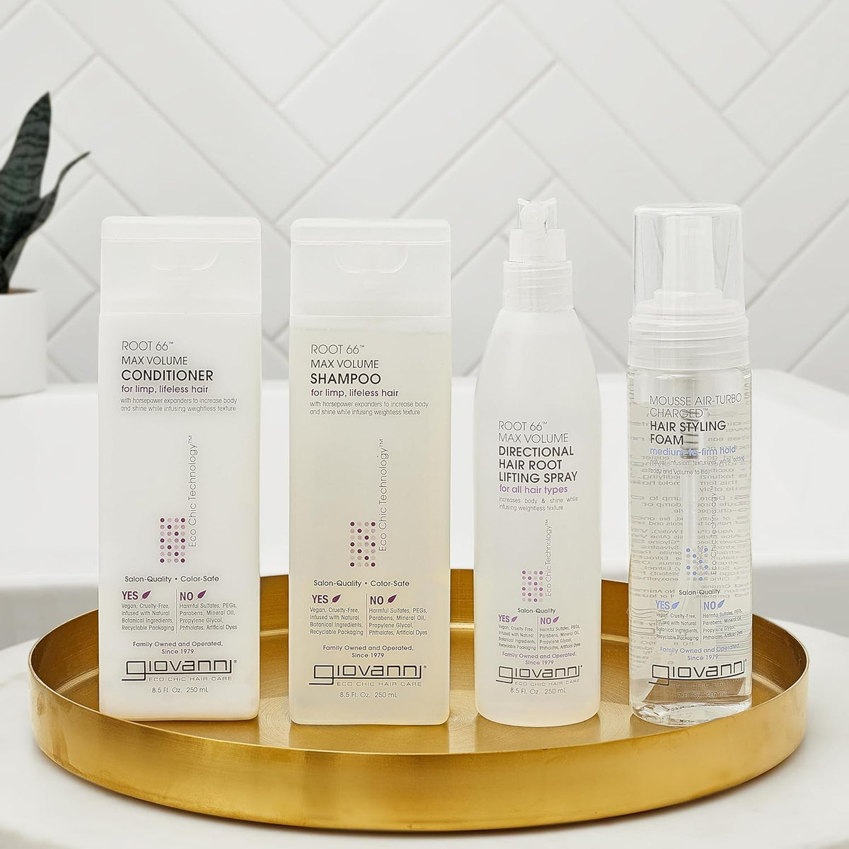 GIOVANNI Root 66 Max Volume Shampoo, Fine Lifeless Hair, 8.5 oz (3 Pack)