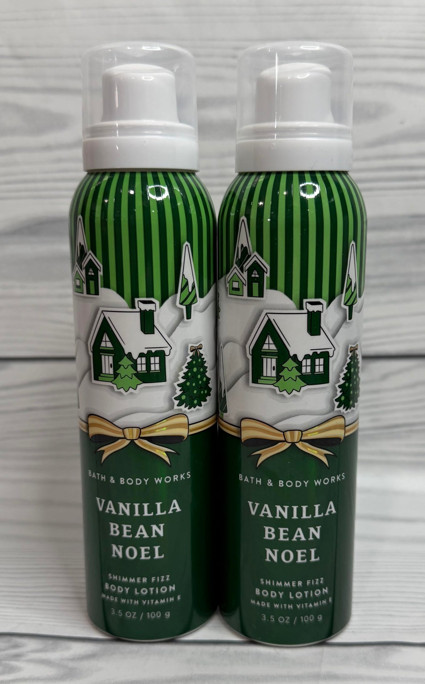 Bath & Body Works Vanilla Bean Noel Fizz Shimmer Body Lotion 3.5 Ounces Each Pack of 2 Beauty & Personal Care Bath & Body Works