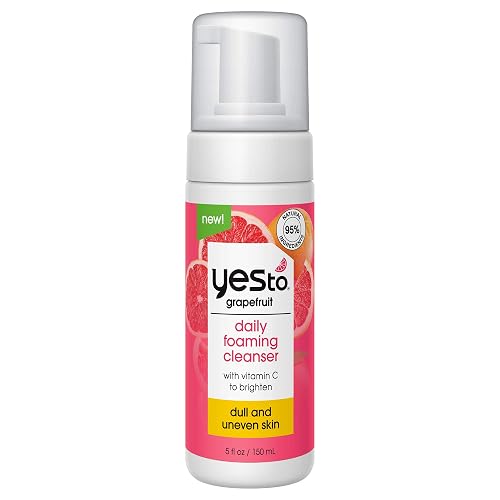 Yes To Grapefruit Daily Foaming Cleanser, Brightening Face Wash That Removes Make Up & Impurities Without Stripping Skin & Leaves You Glowing Beauty & Personal Care Yes To