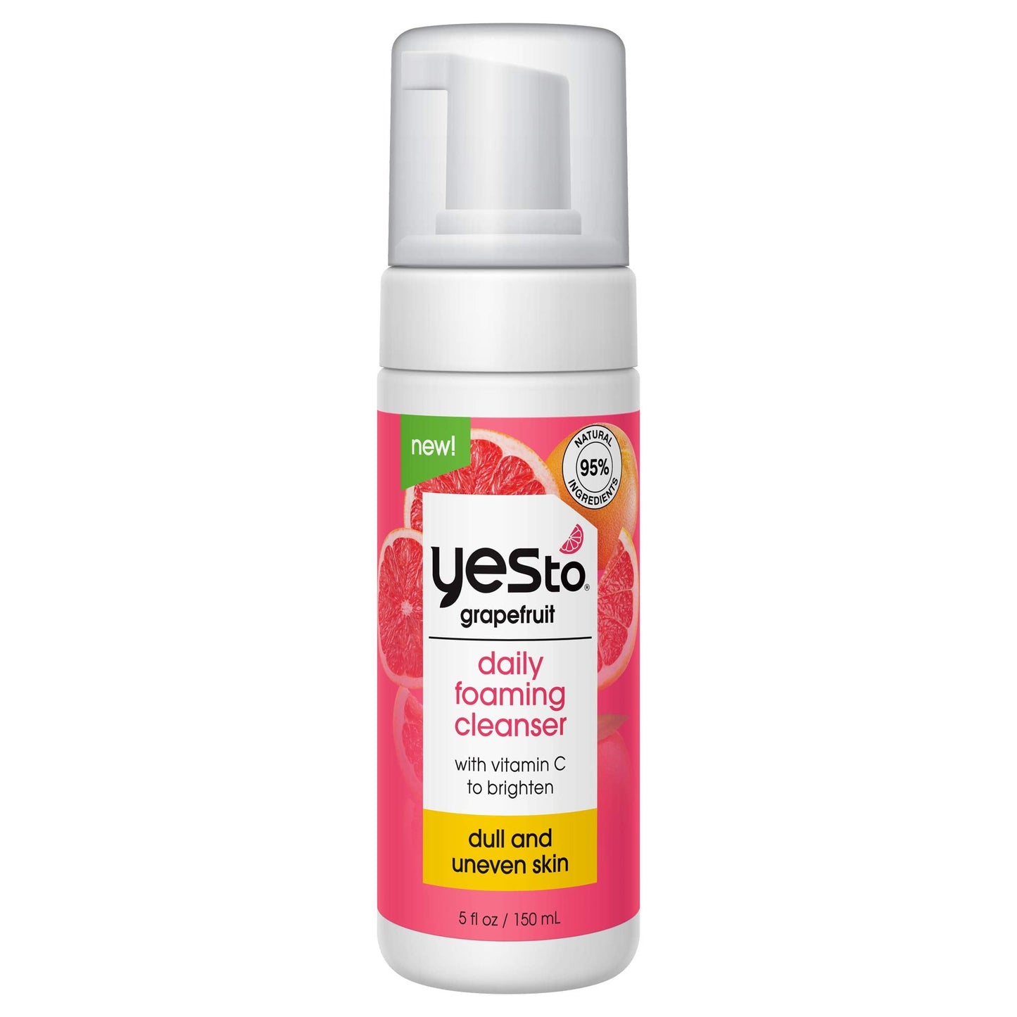 Yes To Grapefruit Daily Foaming Cleanser, Brightening Face Wash That Removes Make Up & Impurities Without Stripping Skin & Leaves You Glowing Beauty & Personal Care Yes To