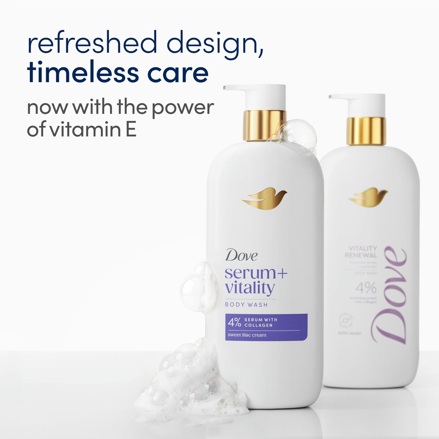 Dove Body Wash Vitality Renewal Promotes firmer, supple skin 4% restoring serum with collagen 18.5 oz Beauty & Personal Care Dove