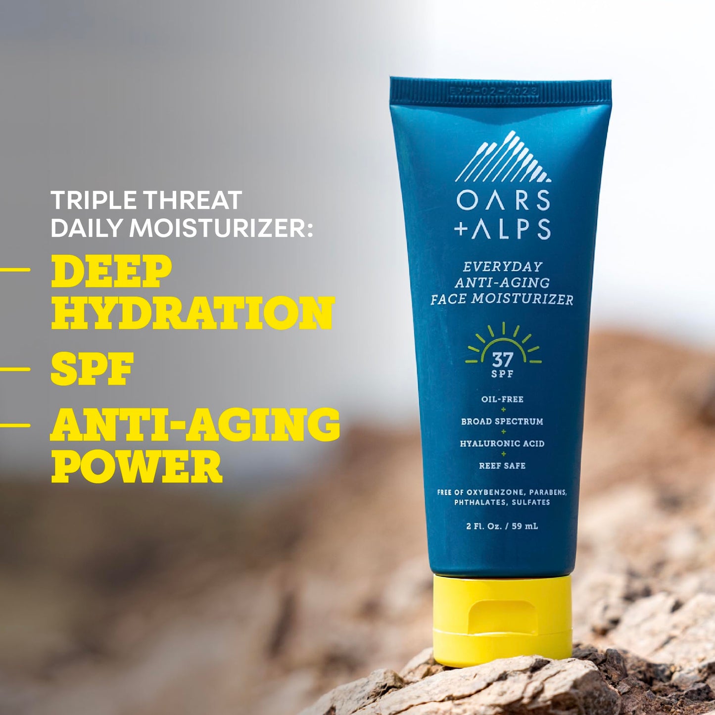 Oars + Alps Travel Sunscreen for Face & Everday Use, SPF 37 Anti Aging Face Sunscreen & Body Lotion, Infused with Hyaluronic Acid, Vitamin E and B5 Beauty & Personal Care Oars + Alps