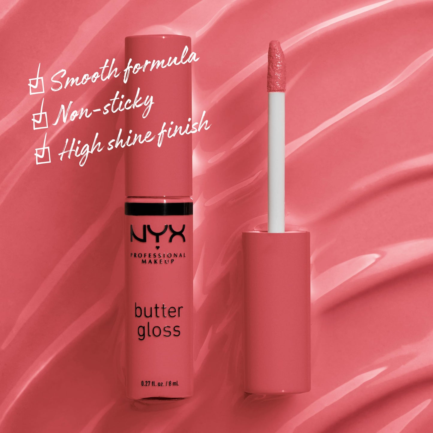 NYX PROFESSIONAL MAKEUP Butter Gloss, Non-Sticky Lip Gloss - Sorbet (Vibrant Coral) Beauty & Personal Care NYX PROFESSIONAL MAKEUP