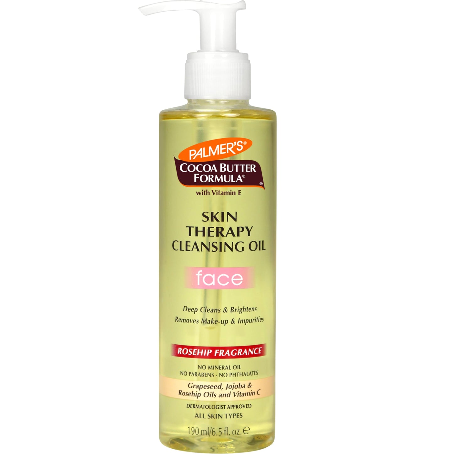 Palmer's Cocoa Butter Formula Skin Therapy Cleansing Oil, Gentle Makeup Remover with Rosehip Oil and Vitamin C, 6.5 Ounce Beauty & Personal Care Palmer's