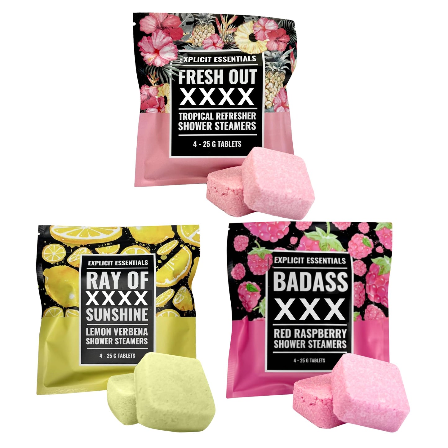 Explicit Essentials Shower Steamers, Shower Steamer Spa Gift Set for Women, Shower Fizz Bundle Beauty and Personal Care Explicit Essentials