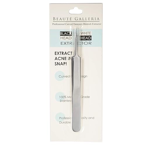 Beaute Galleria Premium Stainless Steel Bend Curved Blemish Extractor Tool for Remove Comedones Whitehead Blackhead Acne Pimple Beauty & Personal Care BEAUTÉ GALLERIA