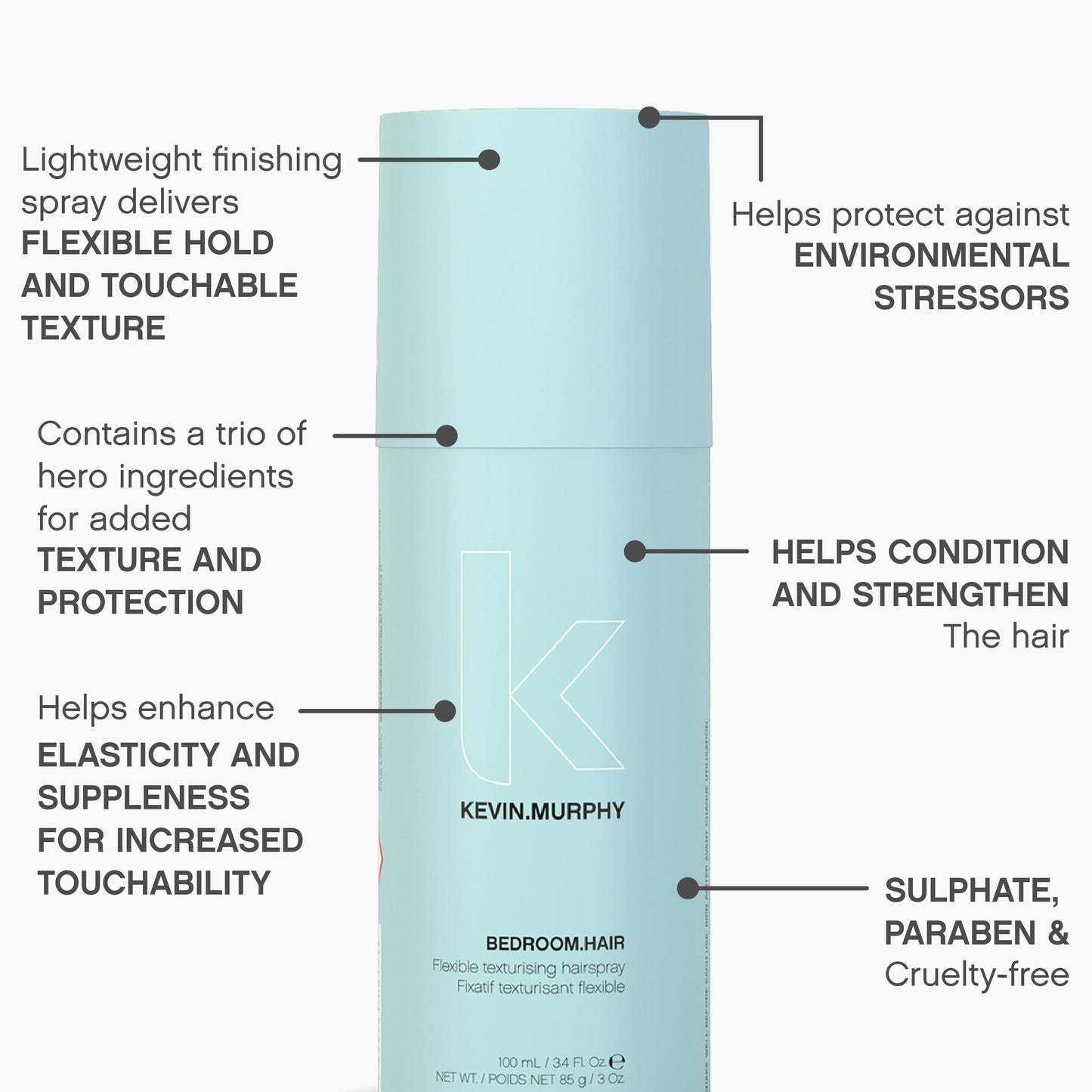 Kevin Murphy Bedroom Hair Flexible Texturising Hairspray, 7.9 Ounce Beauty and Personal Care KEVIN.MURPHY