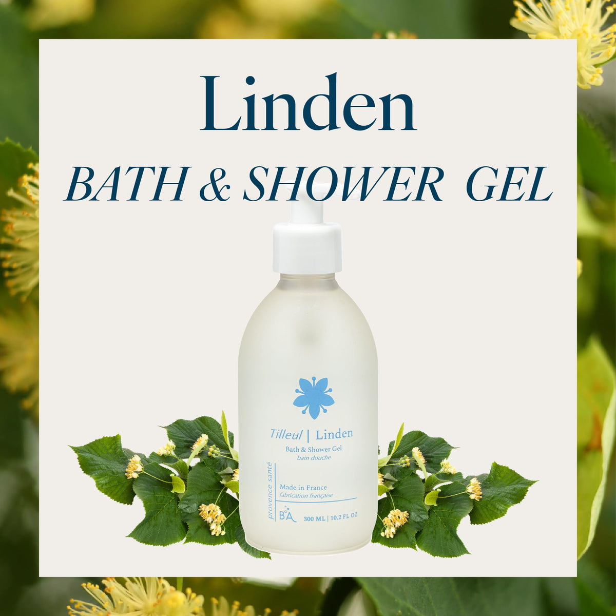 Provence Sante Cleansing Bath & Shower Gel - Moisturizing Almond Oil Body Wash for Dry Skin - Nourishing Fresh Linden Blossom Scent - Made in France Beauty & Personal Care Provence Sante