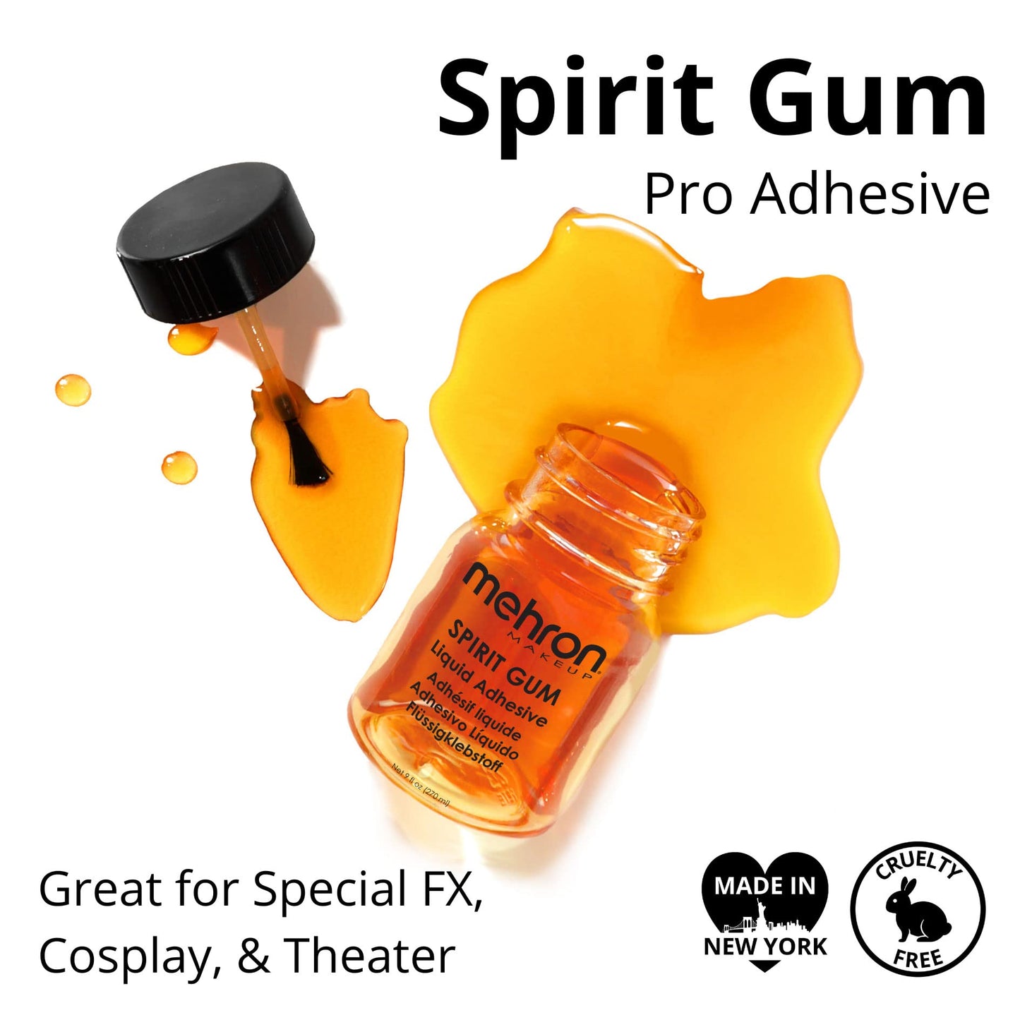 Mehron Makeup Spirit Gum (1 oz) (Matte) Beauty & Personal Care Mehron