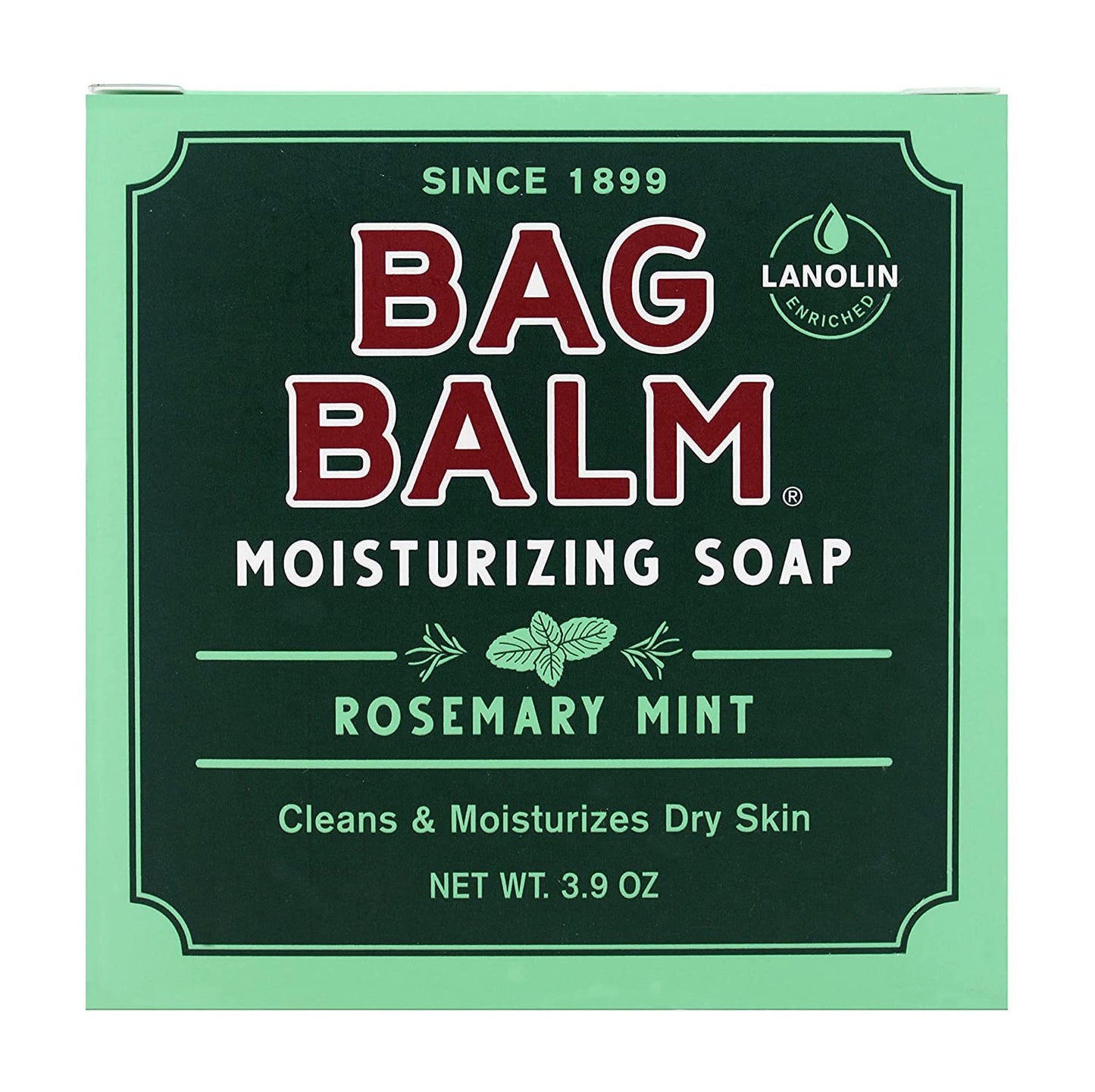 Bag Balm Mega Moisturizing Soap, Rosemary Mint Scent, 3.9 oz Per Bar (12 Bars) Beauty & Personal Care Bag Balm