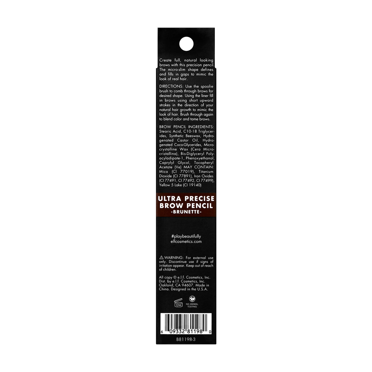 e.l.f. Ultra Precise Brow Pencil, Creamy, Micro-Slim, Precise, Defines, Creates Full, Natural-Looking Brows, Tames and Combs Brow Hair, 0.002 Oz Beauty & Personal Care e.l.f.