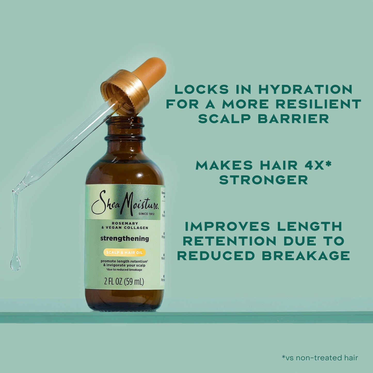 Shea Moisture Strengthening Scalp & Hair Oil Rosemary & Vegan Collagen To Protect The Scalp And Strengthen Hair With ScalpBoost Technology Beauty & Personal Care SheaMoisture
