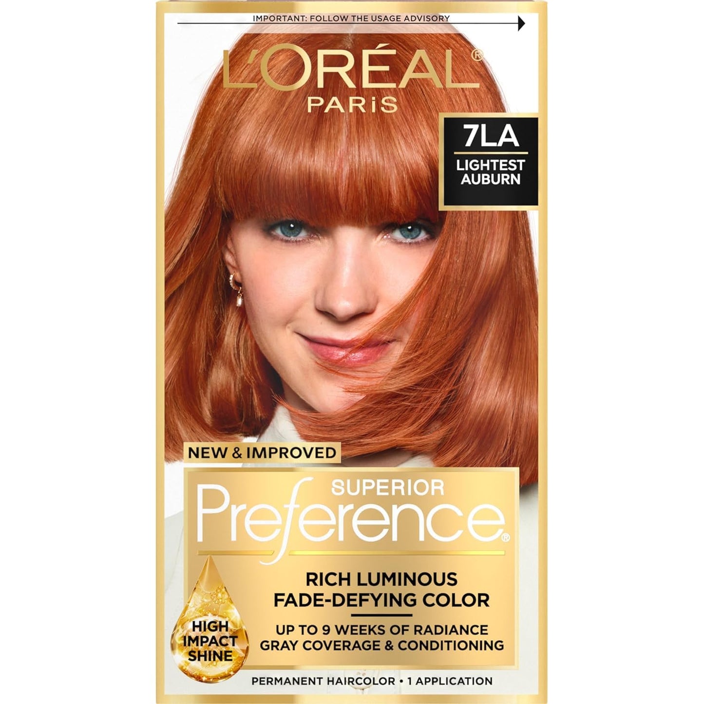 L'Oreal Superior Preference - 7LA Lightest Auburn (Warmer) 1 Each (Pack of 4) Beauty & Personal Care L'Oreal Paris