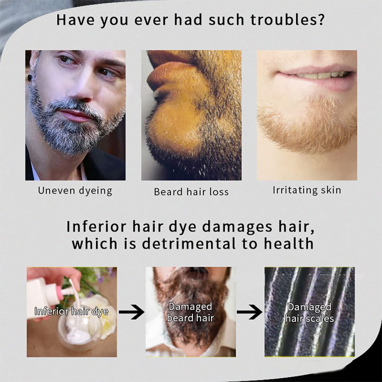 Natural Darkening Beard Blackening Color Shampoo, Beard Coloring for Men Dye Shampoo (1Box/10Pcs) Beauty and Personal Care MQSHUHENMY