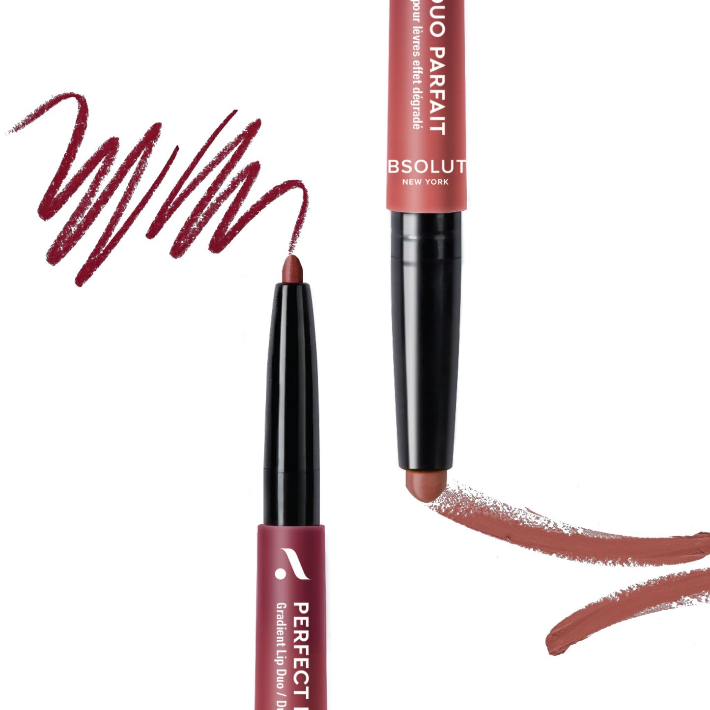 Absolute New York ALD05 Perfect Pair Lip Duo, Fuller and Poutier Lips, Deeper Shade For Lip Contouring, Satin Lipstick and Lip Liner Beauty & Personal Care Absolute New York
