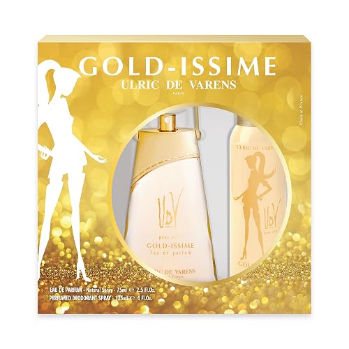 Udv Gold Issime By Ulric De Varens For Women. Set-eau De Parfum 2.5 OZ & Deodorant Spray 4 OZ Beauty & Personal Care Ulric de Varens