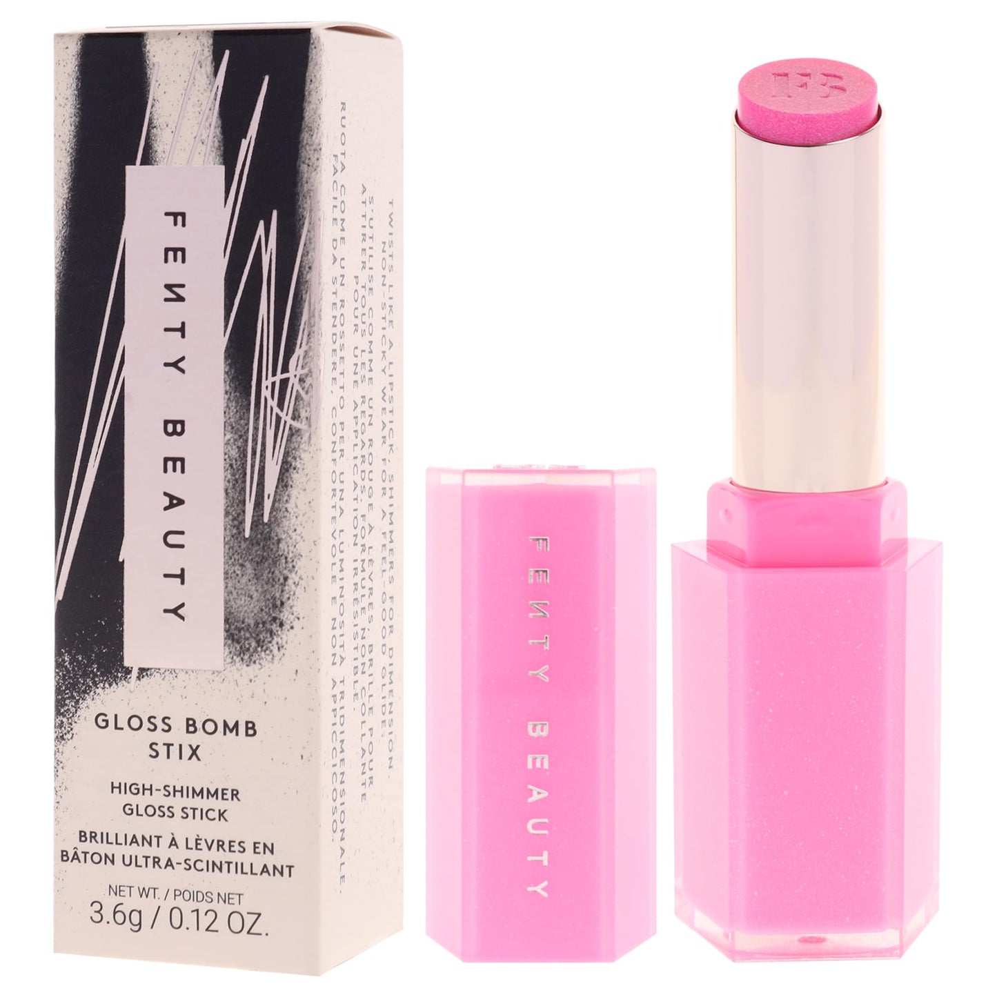 FENTY BEAUTY - Gloss Bomb Stix Shimmer - 05 Flamingo Fling by Fenty Beauty for Women - 0.12 oz Lipstick (05 FlLAMINGO FLING). Beauty & Personal Care FENTY BEAUTY