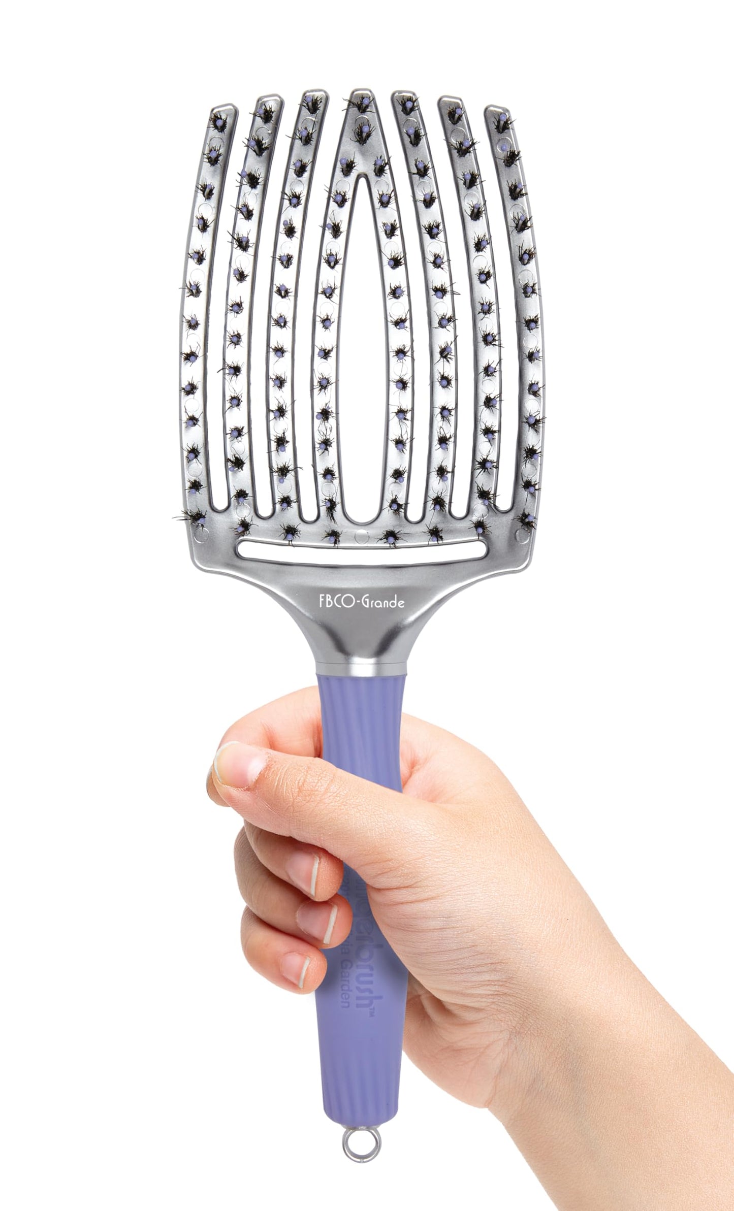 Olivia Garden FingerBrush Scalp-Hugging & Vented Combo Paddle Hair Brush (ionic & 100% boar bristles) FBCO-GD (Grande) Beauty & Personal Care Olivia Garden