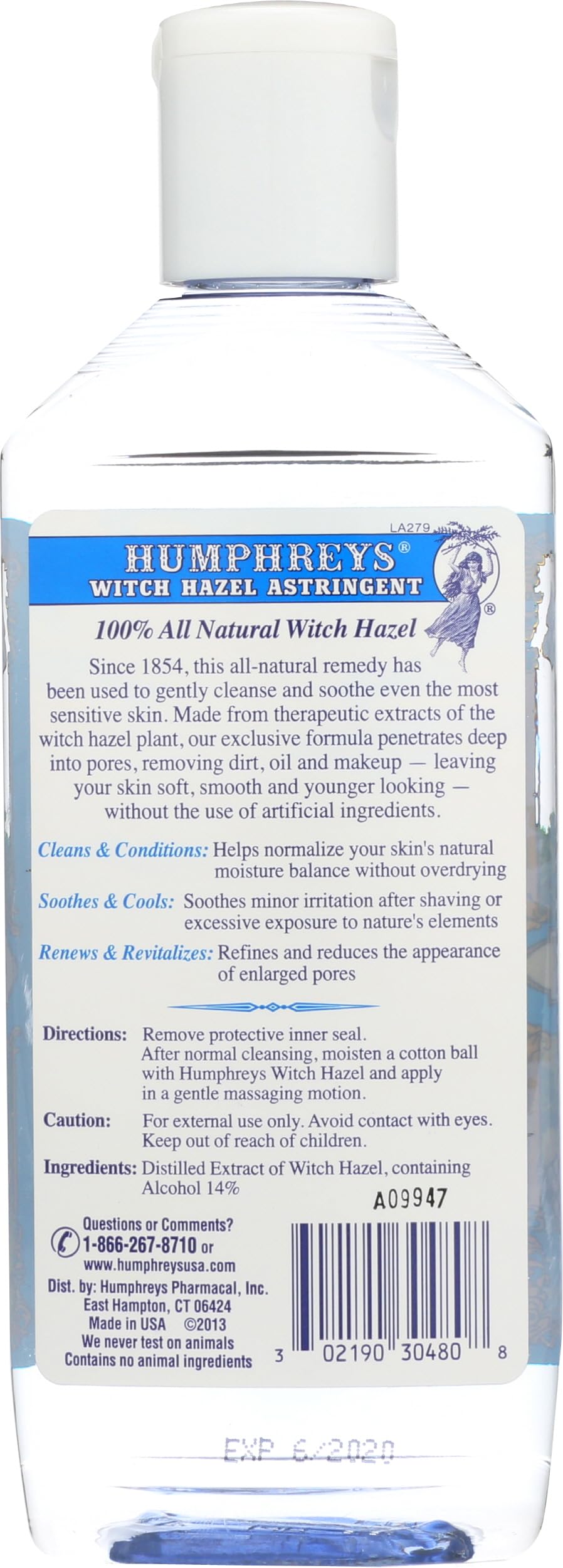 HUMPHREY'S Witch Hazel Humphreys Witch Hazel Astringent 8 Oz Beauty & Personal Care Humphreys