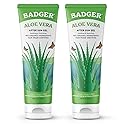 Badger Organic Aloe Vera Gel for Face & Body, 96% Pure Unscented Organic Aloe Gel for Cooling, Soothing, Non-Sticky Sunburn Relief, Vegan, Fair Trade Beauty & Personal Care Badger