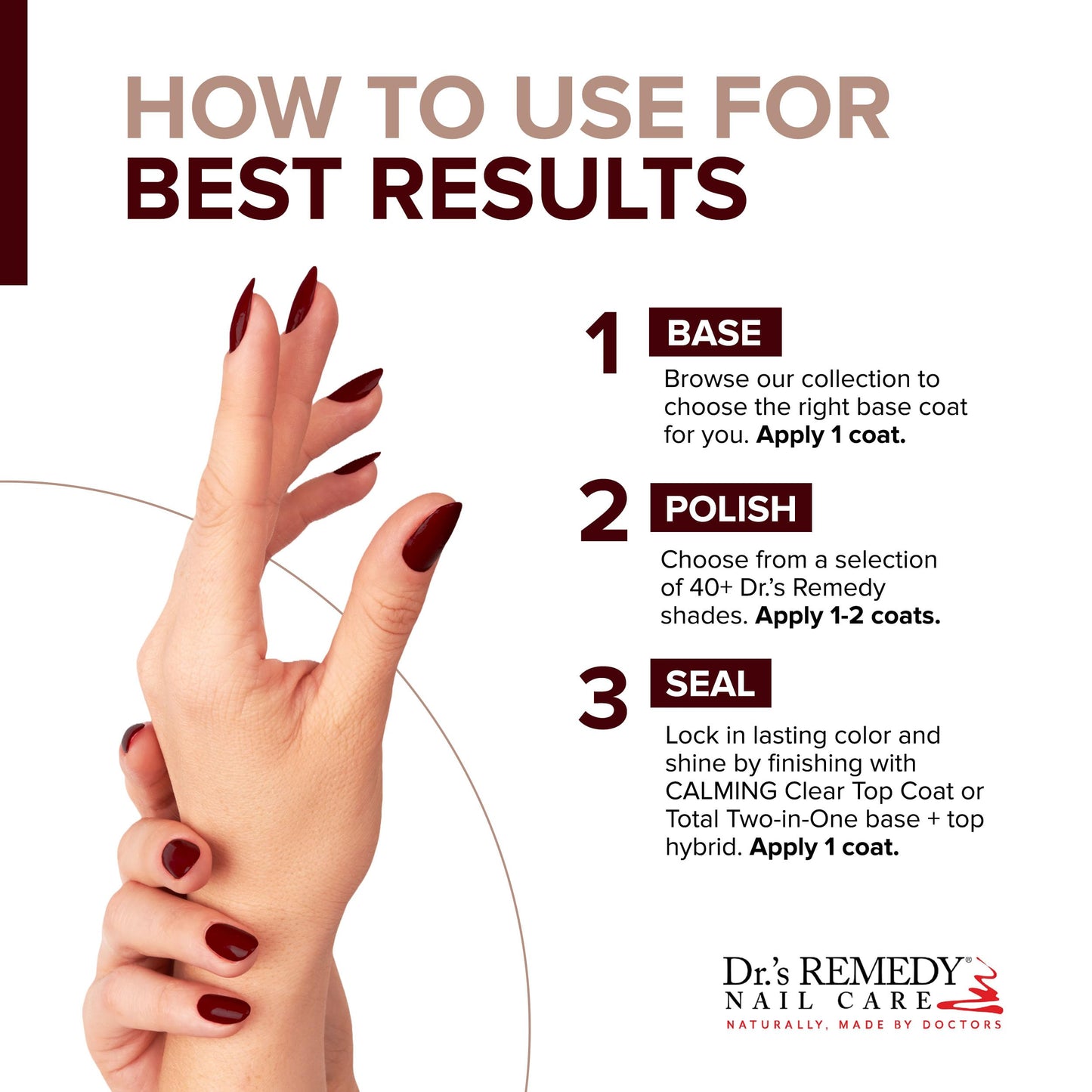 Dr’s Remedy Enriched Nail Polish: Non Toxic, All Natural, and Organic - Doctor Formulated: Strengthens, Restores, Heals, and Protects '24-Free' Beauty & Personal Care Dr.'s Remedy