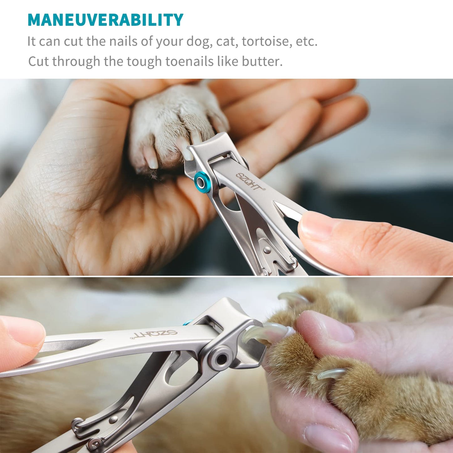 SZQHT Ultra Wide Jaw Opening Nail Clippers Set, Toenail Clippers for Thick Nails, Heavy Duty Nail Cutter, Stainless Steel Toe Nail Clippers Beauty & Personal Care SZQHT