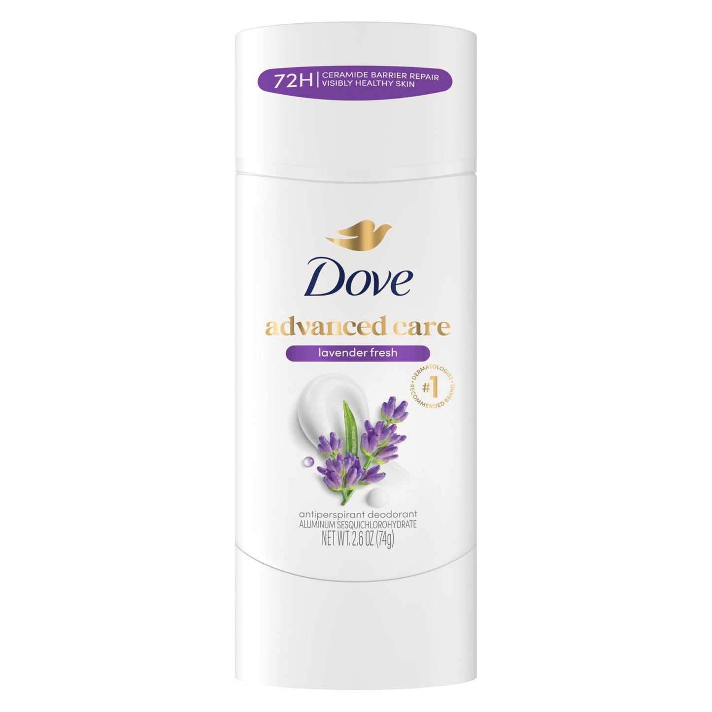 Dove Advanced Care Antiperspirant Deodorant Stick Lavender Fresh for Helping Repair Skin Barrier After Shaving, with 72-Hour Sweat & Odor Protection Beauty and Personal Care Dove