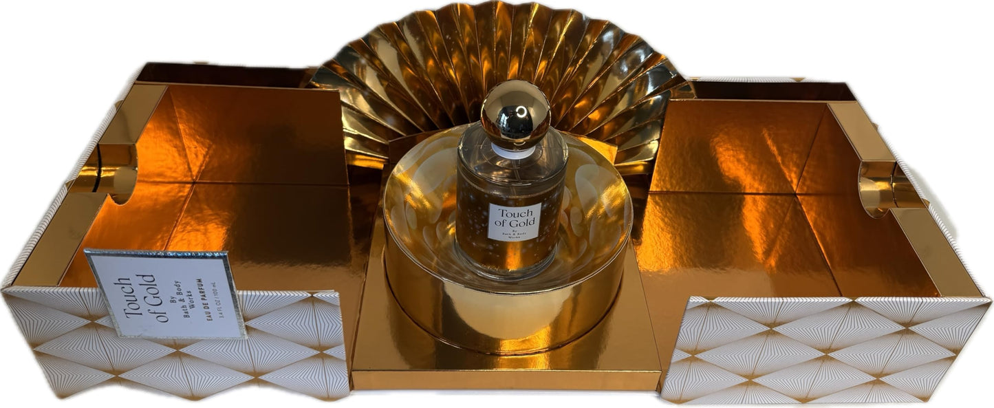 Bath & Body Works Touch of Gold Full Size Eau De Parfum - Luxury Presentation With Decorative Tray Beauty & Personal Care Bath & Body Works