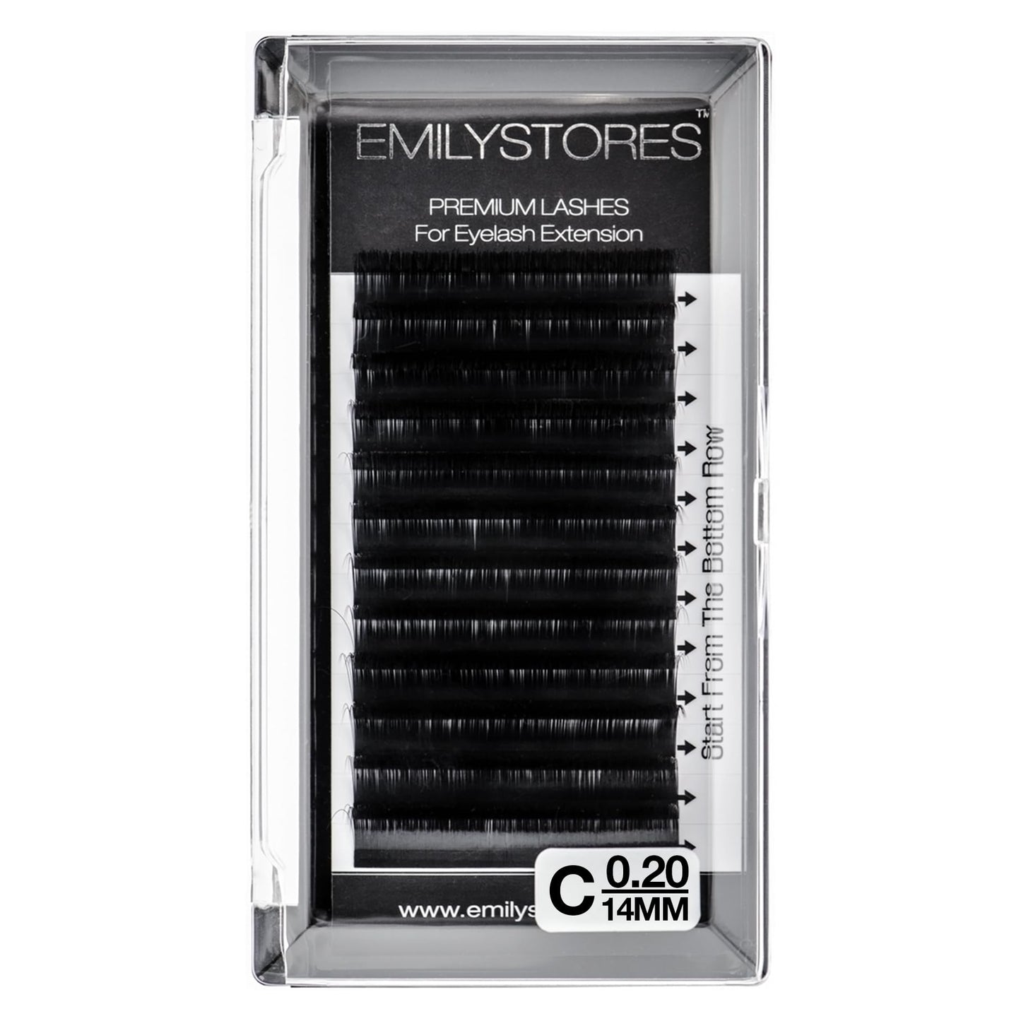 EMILYSTORES Eyelash Extensions 0.20mm Thickness C Curl 14mm Length Natural Looking Individual Volume Eyelashes For Lash Extensions(0.20,C,14mm) Beauty & Personal Care EMILYSTORES