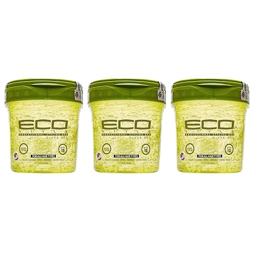 Eco Style Olive Oil Professional Styling Hair Gel, 16 oz (Pack of 3) Beauty & Personal Care Eco Style