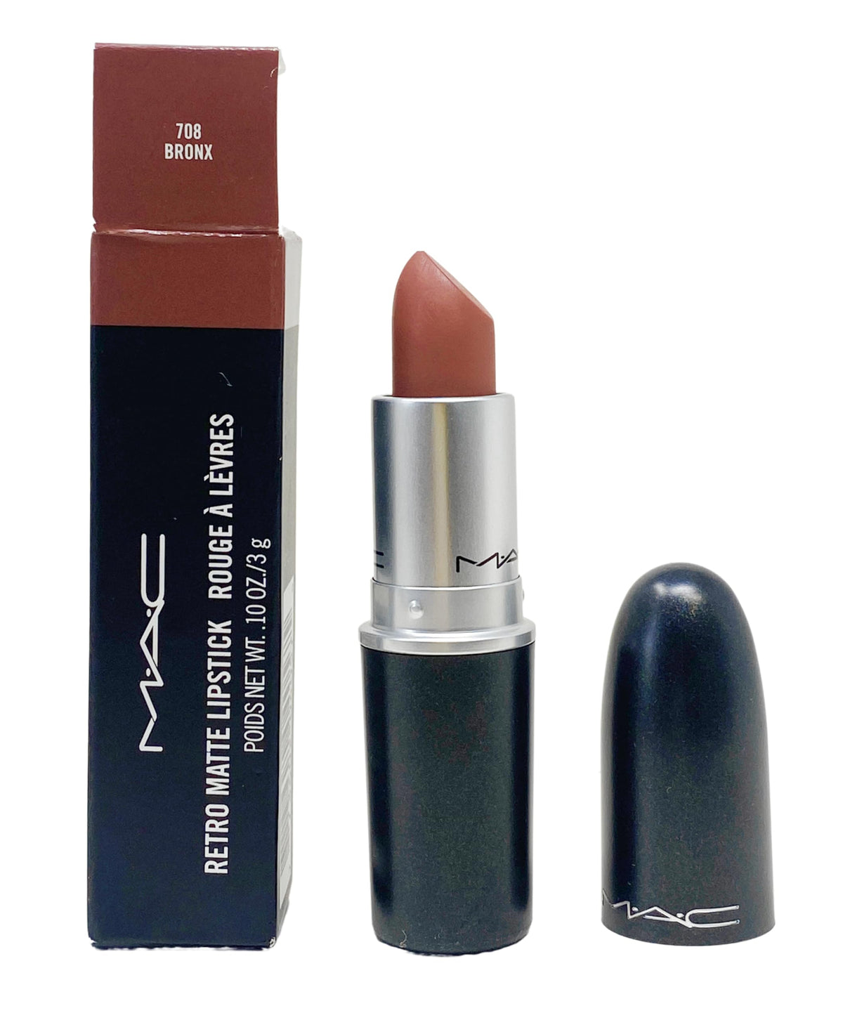 MAC Cosmetics Retro Matte Lipstick - 708 Bronx (Muted golden taupe brown) .10 Oz