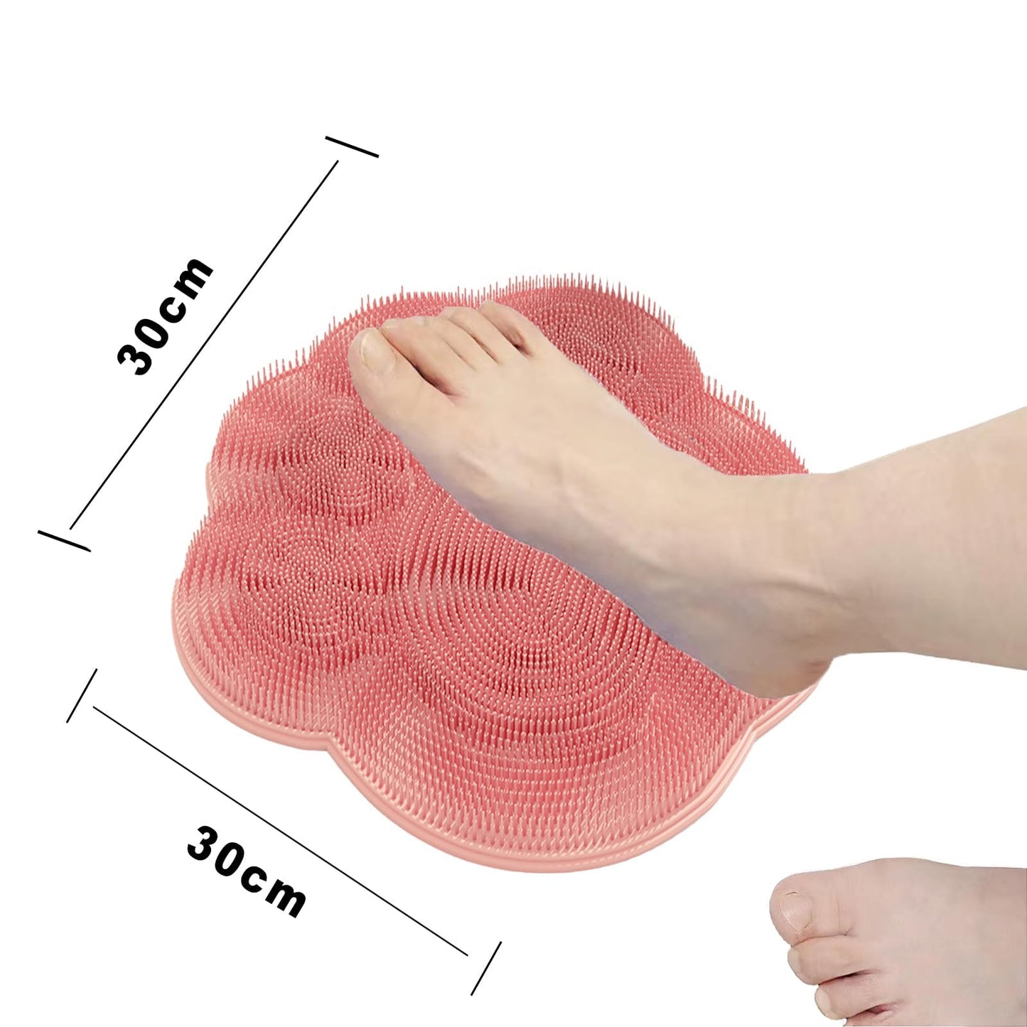 2 PC Silicone Body Scrubber Set,Foot Scrubber in Shower and Hand Held Silicone Face/Body Scrubber,Soft Wash Mitt,Shower Foot Scrubber Mat,Deep Beauty and Personal Care LMMYUN