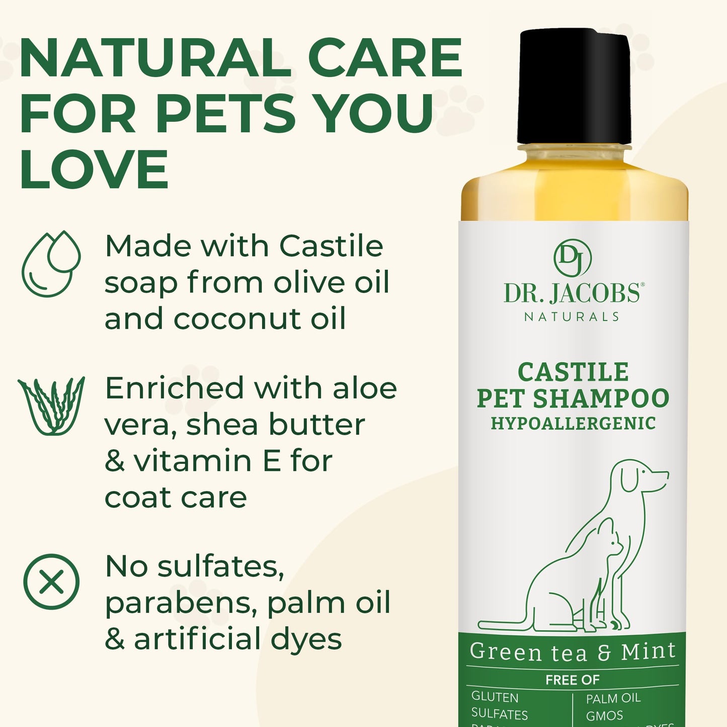 Dr. Jacobs Naturals Pure Castile Soap Liquid Body Wash, Lavender - Plant Based Soap Infused with Vitamin E and Aloe Vera to Moisturize Dry Beauty & Personal Care DR.JACOBS NATURALS