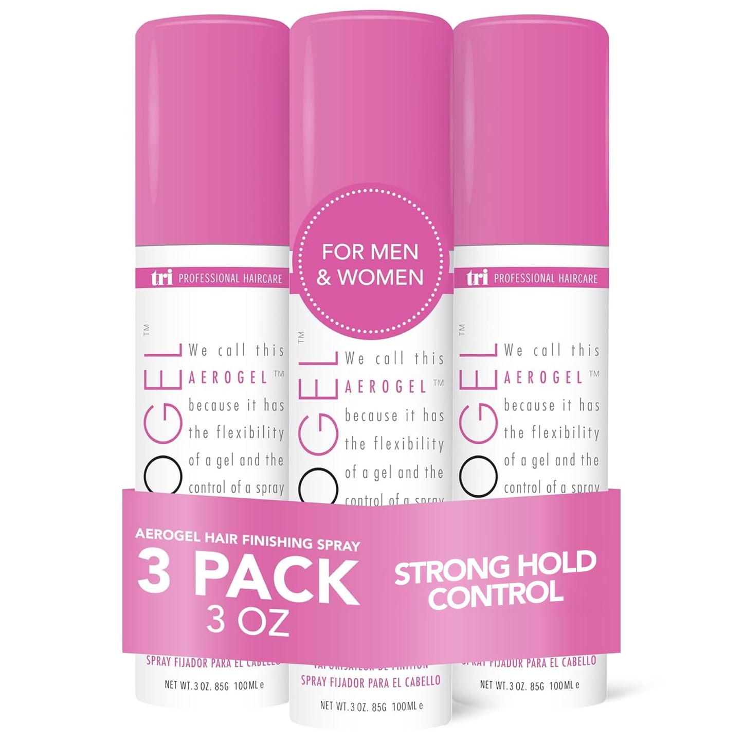 TRIDESIGN Aerogel Hairspray - Strong Hold Hair Finishing Spray for Volumizing & Control, Flexible Styling for All Hair Types, Non-Sticky and Scented Beauty & Personal Care TRIDESIGN