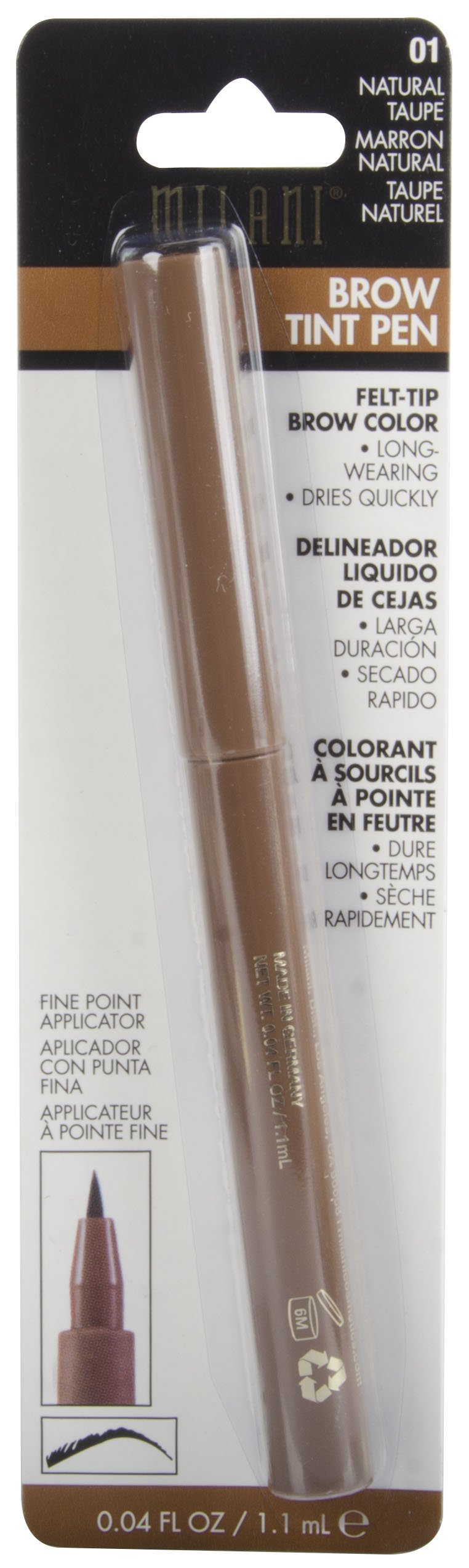 Milani Brow Tint Pen, Natural Taupe, 0.04 Fluid Ounce Beauty & Personal Care Milani