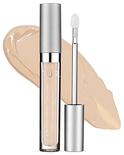 PÜR MINERALS 4-in-1 Sculpting Concealer for Women - Conceals, Brightens, Plumps & Corrects - Hydrating & Moisturizing Makeup Concealer with Medium Beauty & Personal Care PÜR MINERALS