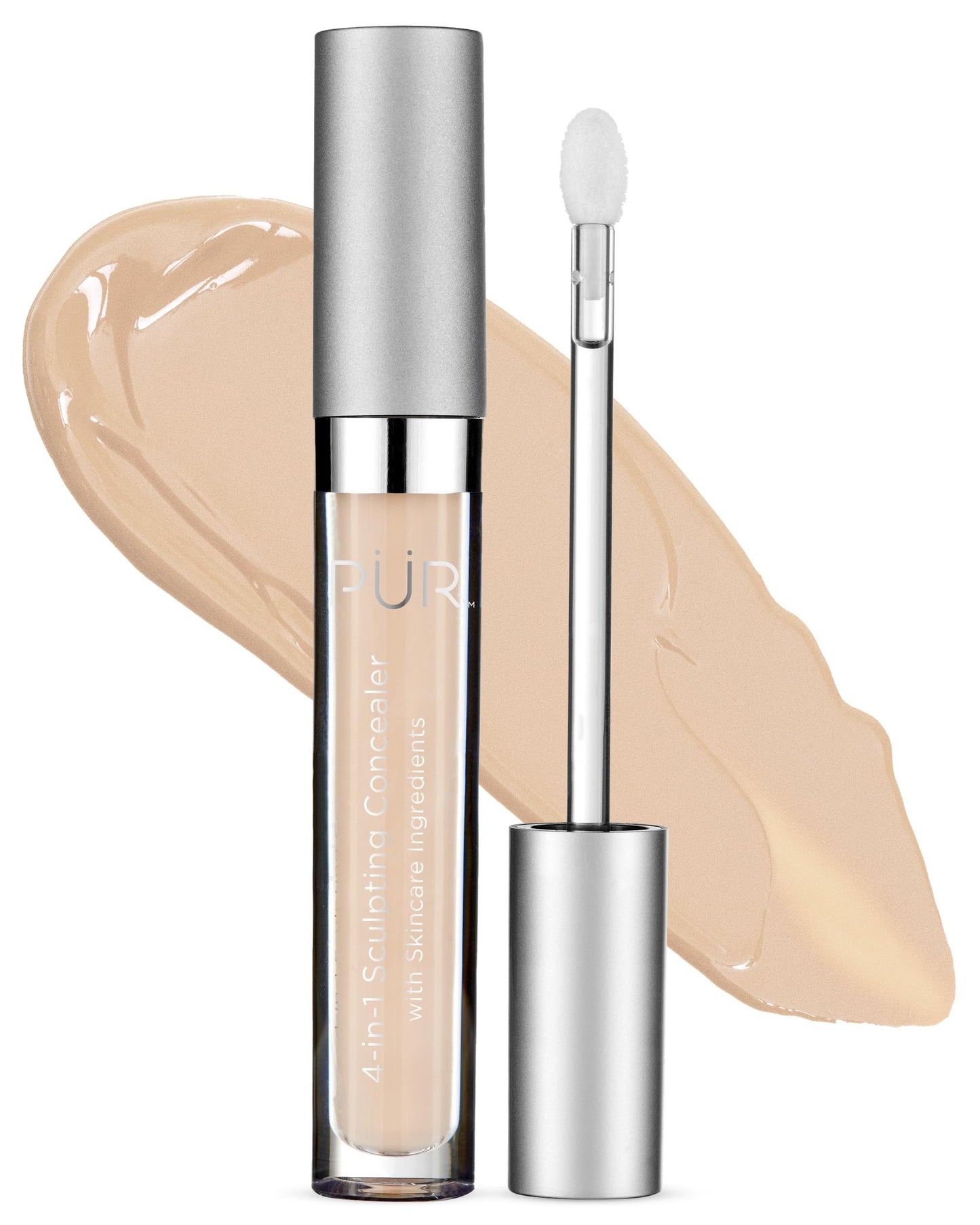 PÜR MINERALS 4-in-1 Sculpting Concealer for Women - Conceals, Brightens, Plumps & Corrects - Hydrating & Moisturizing Makeup Concealer with Medium Beauty & Personal Care PÜR MINERALS
