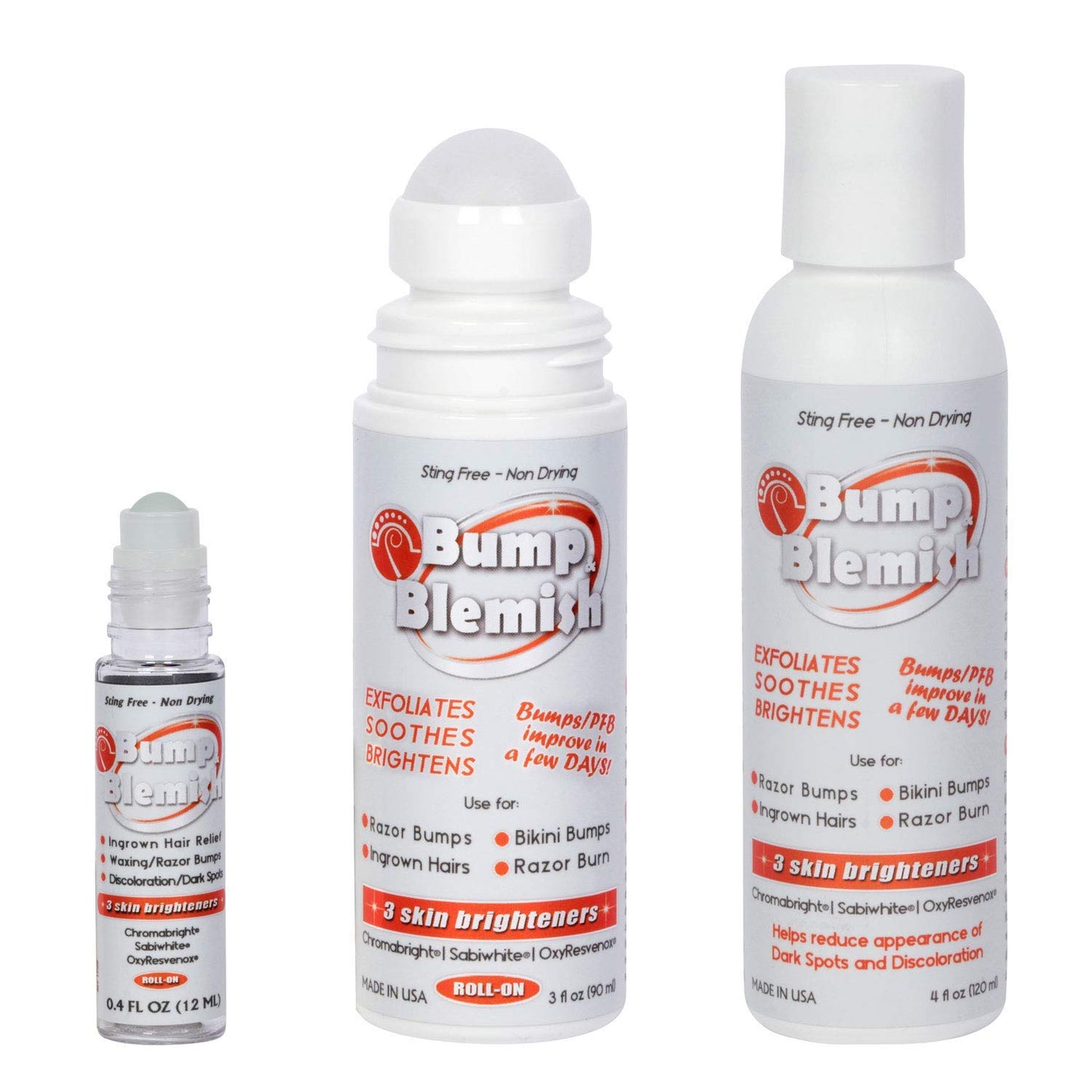BUMP & BLEMISH 90 ML LARGER ROLL-ON CHROME FORMULA Solution for all hair removal complications: razor bumps (PFB), razor burn, ingrown hairs & the Beauty & Personal Care Bump & Blemish