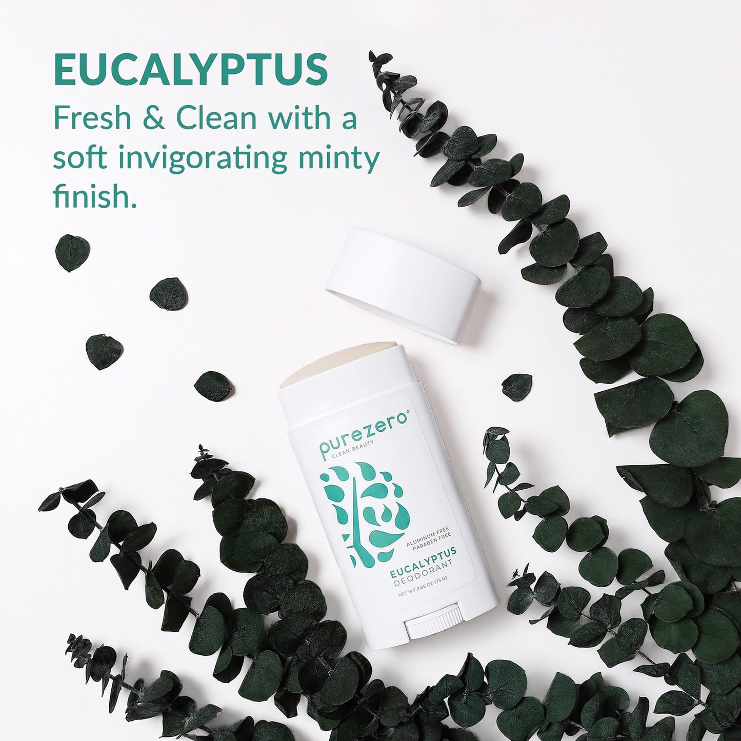 Purezero Deodorant - EUCALYPTUS - Aluminum & Paraben Free with Baking Soda and 24-Hour Odor Protection - For Women & Men - Infused with Shea Butter Beauty and Personal Care Purezero