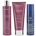 MONAT Smoothing Anti Frizz System - Frizz Resistant Hair Care with Anti Frizz Shampoo Frizz Control Conditioner & Blowout Styling Spray - Professional Beauty & Personal Care MONAT