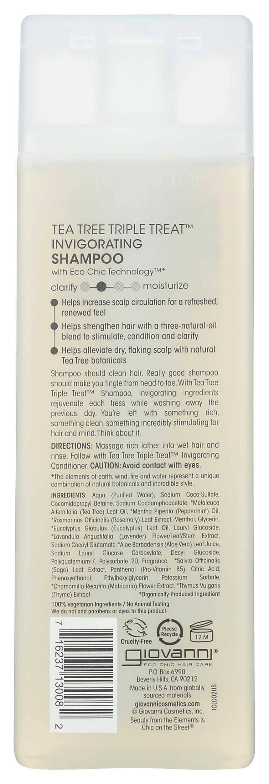 Giovanni, Invigorating Shampoo, Tea Tree, 8.5 oz