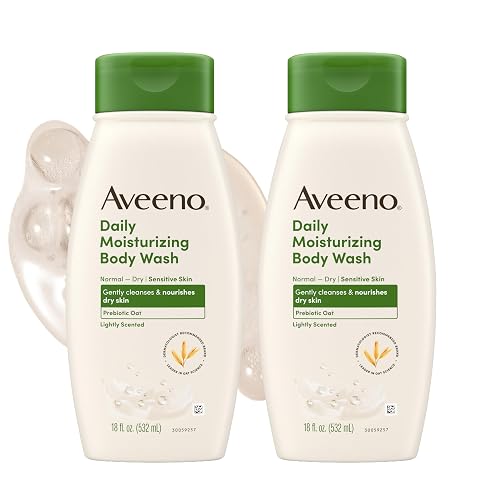 Aveeno Daily Moisturizing Body Wash Cleanser & Shaving Gel for Men & Women, Clean-Rinsing for Softer & Smoother Skin, Gentle & Lightly Scented, 18 fl Beauty & Personal Care Aveeno