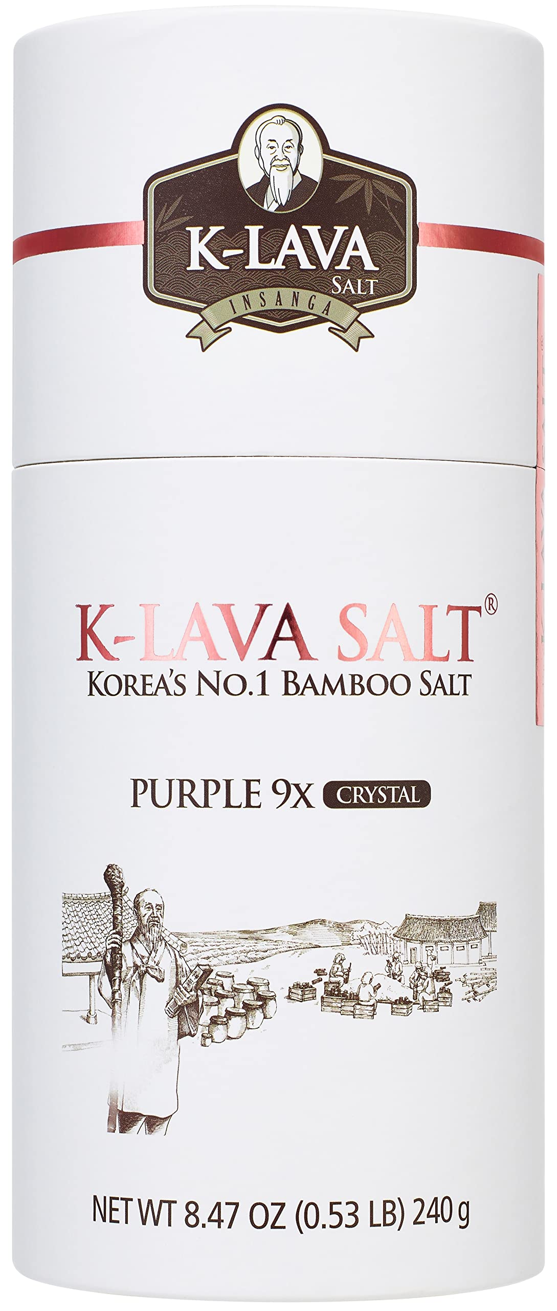 K-LAVA SALT-Korea's No.1 Bamboo Salt-Purple 9X, Crystal, 8.47 Ounce Beauty and Personal Care K-LAVA SALT