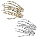 4Pcs Halloween Skeleton Hands Hair Barrettes,Halloween Hair Clips for Women Girls,Rhinestone Skull Hand Hair Clip Hairpin,Zombie Punk Rock Hair Beauty & Personal Care ASIJUNTYECHO